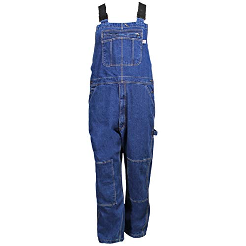 Oil and Gas Safety Supply Men's Flame Resistant Denim Bib Overall 5XL