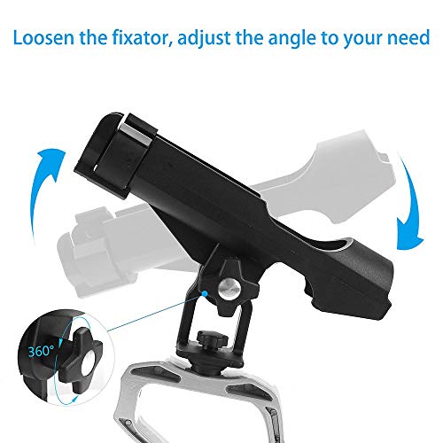Aresko Lot De 2 Supports De Canne à Pêche Pour Canne à Pêche Avec Fixation Réglable à 360 Degrés