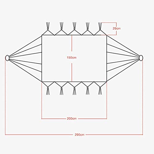 zxb-shop Schaukel Hängematten Outdoor Double Hammock Adult Kinderheim Schaukel Baumwolle und Leinen Hautfreundliche… – Bild 3