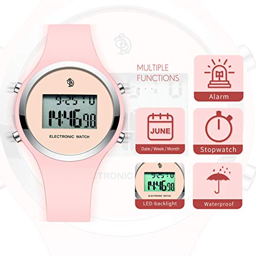 2 Digital+Elegant+Waterproof+Stopwatch+Functional