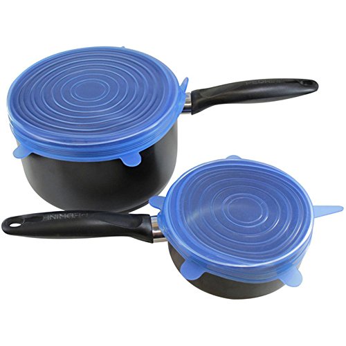 SWQ 9 Pack Silicone Covers Two Styles Reusable for Microwaves Bowls Pots Cups Food Cover To Keep Your Food Fresh And Tasty - Thumbnail 6