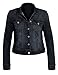 HOT FROM HOLLYWOOD Women's Button Down Long Sleeve Classic Outerwear Denim Jacket