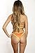 Bitsy's Bikinis Orange Ombre Cross Front Wrap Top Scrunch Butt Yellow String