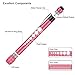 Pen Light, Phileex Nurse Pen Light Medical Penlight with Pupil Gauge for Nurses Nursing Students Doctors White and Pink with Batteries