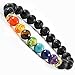 7 CHAKRA BRACELETS FOR WOMEN AND MENS BRACELET BEADS - ESSENTIAL OIL DIFFUSER. UNISEX ANXIETY HEALING AND STRESS RELIEF LAVA STONE BEAD BRACELET