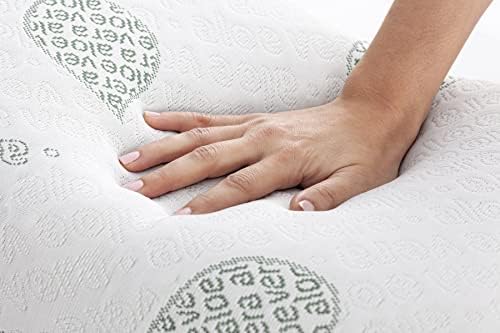 Textilhome 2 Cuscini Memory Foam Cervicale 75 cm Aloe Vera Sfoderabili