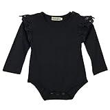 Infant Baby Girls Black Dress Full Sleeves Lace Romper