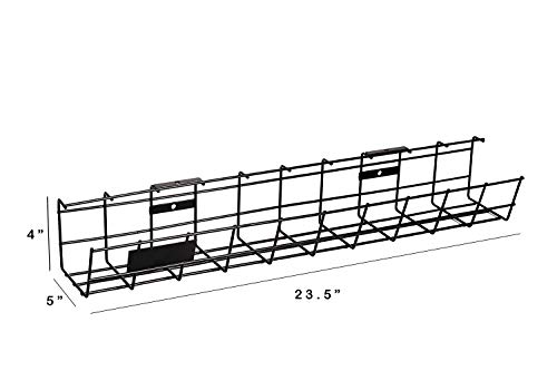 Under Desk Cable Management Tray Cable Organizer for Wire Management. Metal Wire Cable Tray for Office and Home Computer Cable Management & Cord Organizer Desk, Under Desk Storage