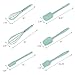 Rorence Silicone Whisk Spatula Spoonula & Brush Set of 6 - Mint Green