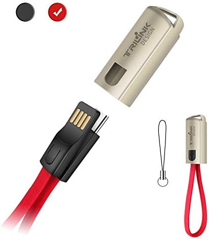 Short USB Type C Cable(0.75ft), Keychain Type-C to USB-A Phone Charging Cord for Samsung Galaxy S9/S8 Plus/Note 9/8, Google Pixel 3/3XL/2/2XL, OnePlus 6/6T/5/5T, Sony Xperia, LG, HTC, Essential -Black