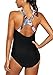 belamo Women's Sport One Piece Swimsuit Racerback Athletic Pro Swimwear