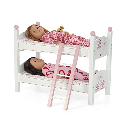 Emily Rose Doll Bunk Bed, 18 Inch Doll Furniture Mini Baby Doll