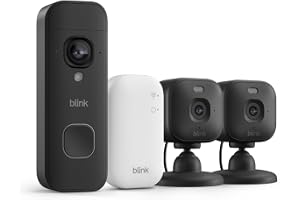Blink Battery Doorbell 2K+ (newest model) and Mini 2K+ (newest model) â€” 2K video resolution, enhanced audio. Sync Module Core included. 1 Camera + Battery Doorbell 2K+ (Black)