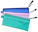 JM-capricorns 24pcs 9 x 4-1/2 inches Waterproof Plastic Double Layer Zipper File Bags Invoice pouches Bill Bag Pencil Pouch Pen Bag (24pcs Random Color)