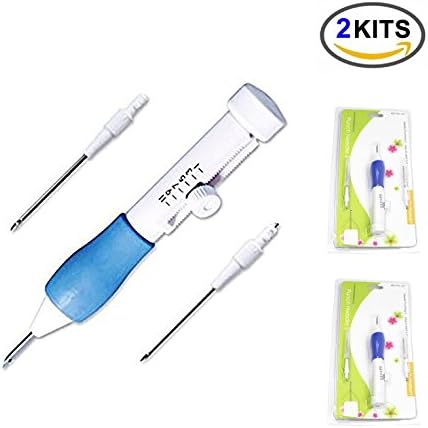 MYKEY Magic Embroidery Pen Embroidery Stitching Punch Needle Set Craft Tool Knitting Sewing Tool for Embroidery Threaders