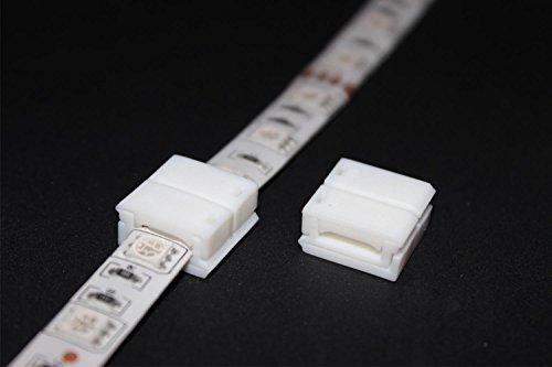 Alightings 4 pin LED Strip Connector for 5050 RGB Waterproof Strip lights,Connect Strip to Strip (Pack of 10)