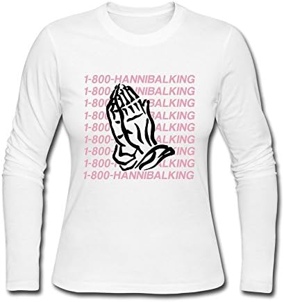 Clothing Women's Single Song 1-800 Hotline Bling Drake Cover Long Sleeve T-shirts X-Large White