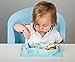 Silicone Placemat Mini Mat For Babies Toddlers Infants Kids Plate Blue Sunction Feeding Tray Whale Shape+3 Color Changing Spoons Bowl Non-Slip Portable BPA&PVC Free Gift Travel Kitchen Table Highchair