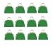 3 In GREEN METAL COWBELL - DZ