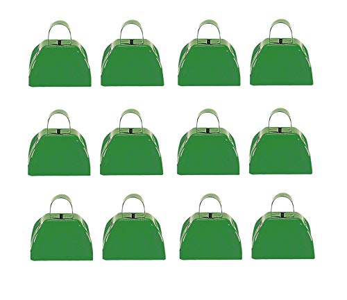 3 In GREEN METAL COWBELL - DZ
