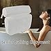 vivamoos Shower Bath Sponge & Ergonomic Bathtub Pillow, Supports Spa Pillow for Head and Back, Comfy Hot Tub Pillow with Mesh Cushion for Jacuzzi Bubble Soaking Bath at Home and Hotel, Pure White