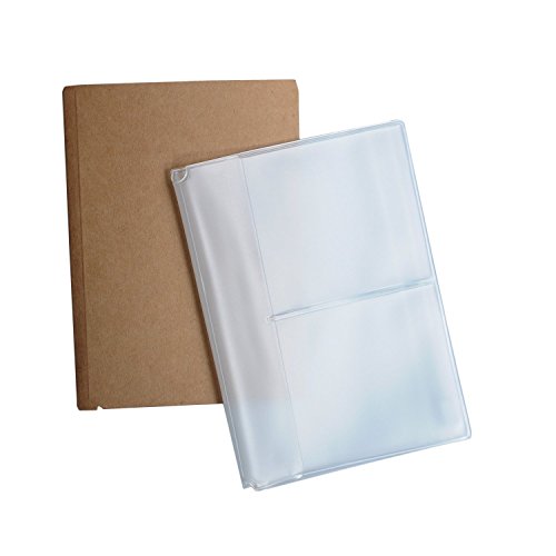 Zipper Case and Kraft Card Holder 2-Pack Accessories for Refillable Travel Journals - Standard Size | 8.25 x 4.25 inch (21 x 11cm)