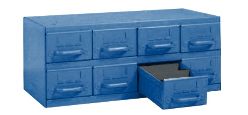 Equipto 8-BL - Armario pequeño de acero con 8 cajones, 58,4 cm de ancho