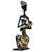 Statue African Figurine Sculpture Colorful Dress Holding Baby Lady Figurine Statue Home Decor Collectible Art 15.5