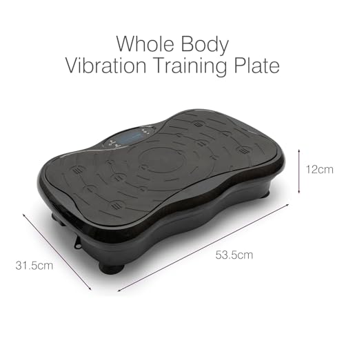 LBOYLOVE® Vibration Plate Exercise Machine，Lymphatic Drainage Machine for Weight Loss For Whole Body Workout, Vibration Fitness Trainer, Compact Designed Power Plate With Resistance Cords