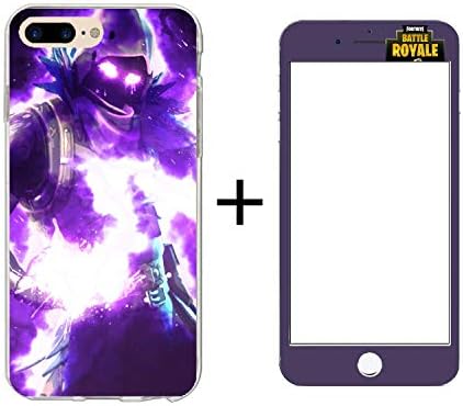 Fortnite-Raven Slim Fit Apple iPhone 7/8 Plus Case Lightweight Silicone Mobile Phones Back Cover Shell Protector with A Toughened Membrane for 5.5" Phone Apple 8P 7P