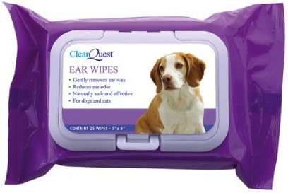 ClearQuest Dog and Cat Ear Wipes, 25-Pack