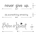Wall Decal Quotes Words Stickers Bundle-Konsait Never Give Up-Do Something Amazing-Believe in Yourself Vinyl Wall Lettering Quotes Sayings for Living Room School Room Decor