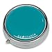 GOPILLABLE Pill Box/CASE for Pocket OR Purse Teal Design Medication or Vitamin Organizer for Travel Small Convenient Pill Box