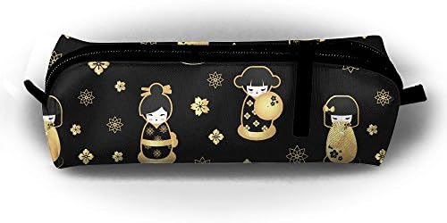 Japanese Background Japanese Woman Flowers Pencil Bag Pen Case Zipper Bag Stationery Pouch For Pens Pencils Highlighters