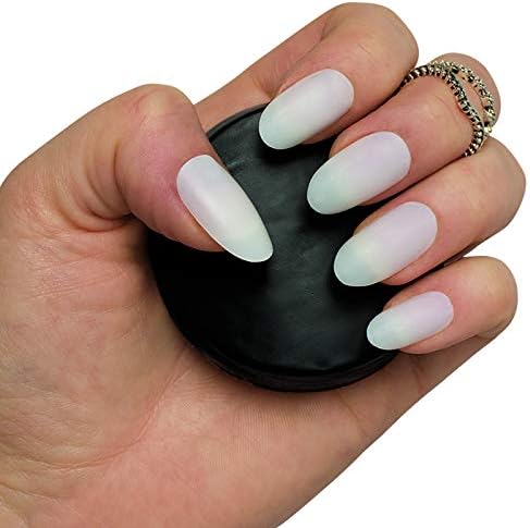 120-pieces MEDIUM OVAL NAIL SET with FREE GLUE & PREP FILE, 10 Sizes – Opaque Express Full Cover False Fingernail Extensions for Salon Professionals & Home Use - By Vixi
