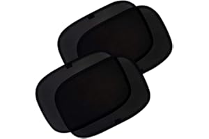 Timotech Parasol Negro para Auto, protección de Rayos UV, para Todo Tipo de Auto, contra el Calor y el deslumbramiento (8 Piezas, Semitransparente) (Negro, 4 Piezas)