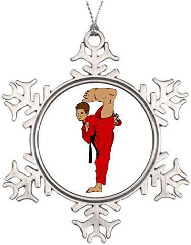 Custom Christmas Snowflake Ornaments Martial Arts Kid Tree Decorations For Christmas Karate