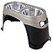 Petmate Easy Reach Pet Diner Elevated Dog Bowls 2 Sizes 2 Polished Colors, Black/Pearl Tan, Large (23479), Made in USA
