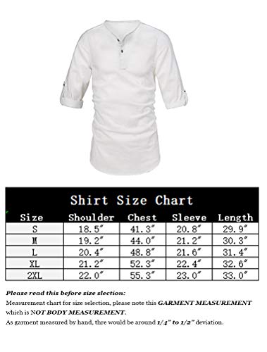 6 THWEI+Henley+Sleeve+Casual+T+Shirt
