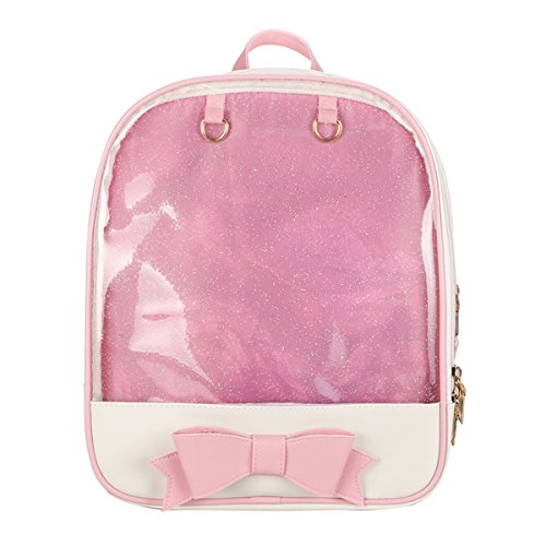 Candy Leather Cat Backpack Plastic Transparent Beach Girls School Bag