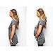 sofsy Soft-Touch Rayon Blend Tie Front Nursing Maternity Fashion Top (Large, Charcoal)