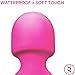 Wand Vibrator | Vibrating Dildo | Masturbator by Something Sexy, Dual Tip Motor with 3 Speed, 7 Unique Powerful Vibrating Selections Per Tip, Unique Antibacterial Silicone, USB Rechargeable Super Pink