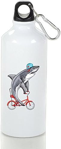 Lovebbag Cute Shark On Bike Aluminum Sports Water Bottle 500ml
