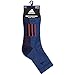 adidas Men's Cushioned X II Mid Crew Socks (2-Pair), Denim Blue/Collegiate Navy/Energy Red/Black, Large, (Shoe Size 6-12)