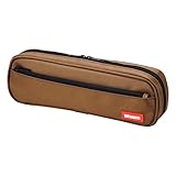 LIHIT LAB Pen Case, Brown, 3 x 9.4