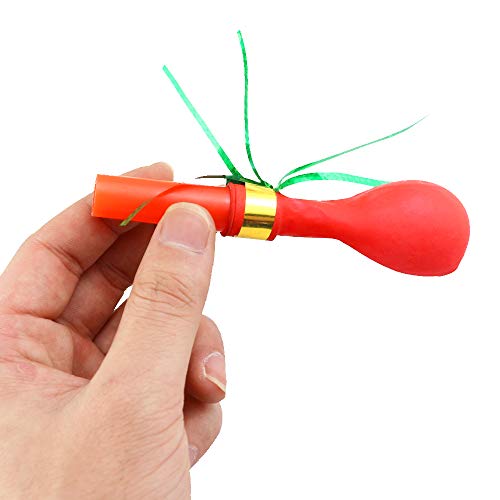 Neworkg 100pcs Multicolor Noisemakers Blowouts Party Horns with Balloons, Glitter Fringed Balloons Whistle, Party Whistles and Streamers, Bulk Toys, Birthday Party Favors, Party Accessory for Kids - Thumbnail 2
