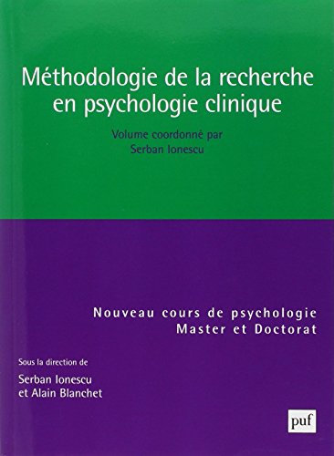 Méthodologie de la recherche en psychologie clinique