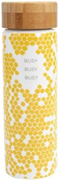 Hallmark Home Honeycomb Ceramic Water Bottle