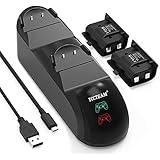Xbox One Controller Charger, Xbox One /One S / One Elite Controller Charging Station with 2 Pack Xbox Rechargeable Battery for Xbox Wireless Controller Kit