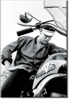 (2x3) Elvis Presley Motorcycle Harley Davidson Retro Vintage Locker Refrigerator Magnet